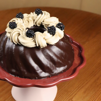 Guinness, Baileys & blackberry cake