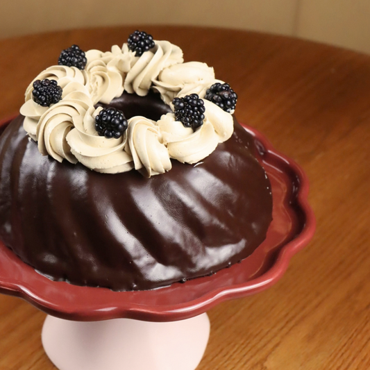 Guinness, Baileys & blackberry cake