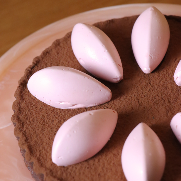 Chocolate, pear & Earl Grey tart